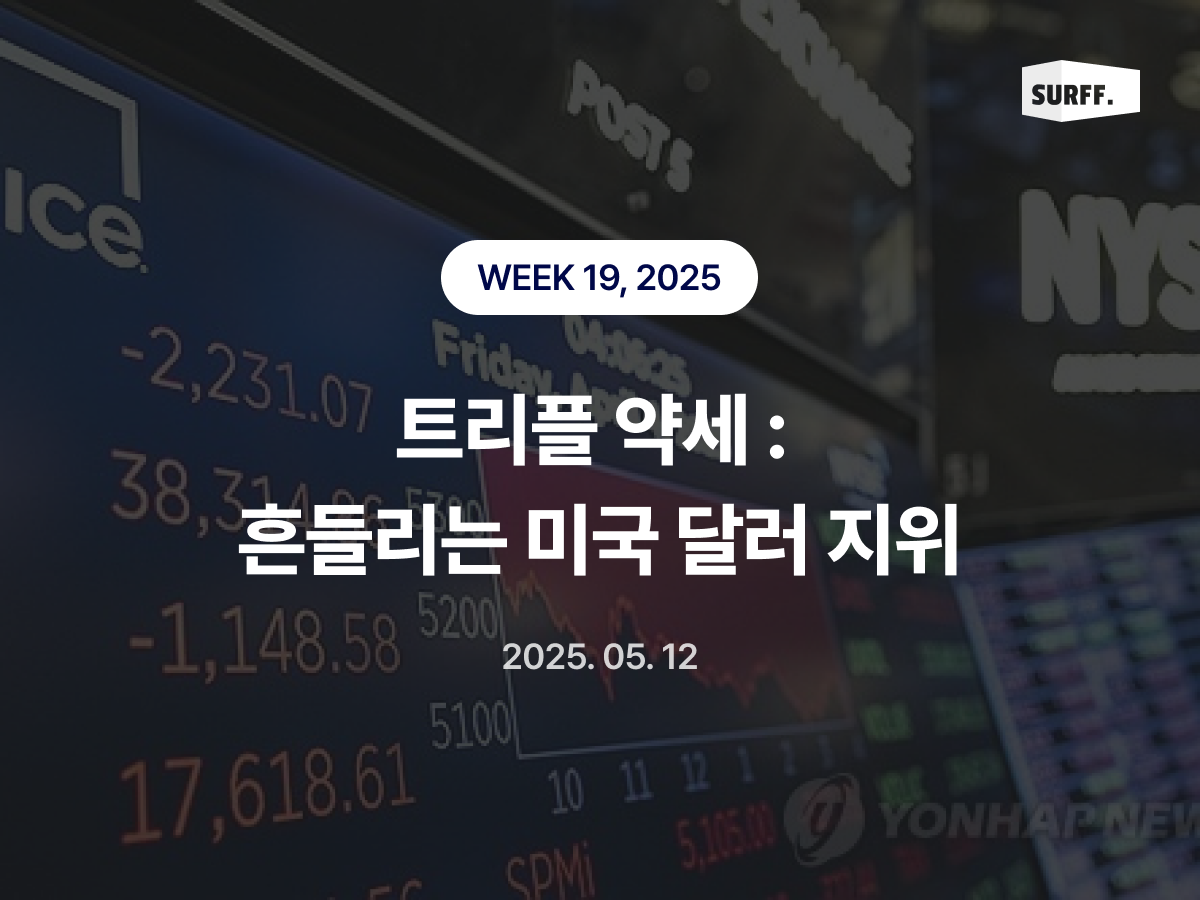 트리플 약세 : 흔들리는 미국 달러 지위 (Week 19., 2025) - 서프컴퍼니 블로그